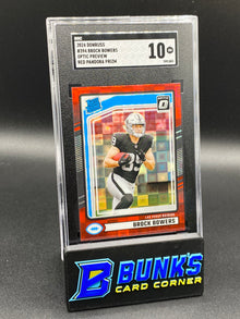 2024 Brock Bowers Red Pandora Prizm SGC 10 (Box B51)