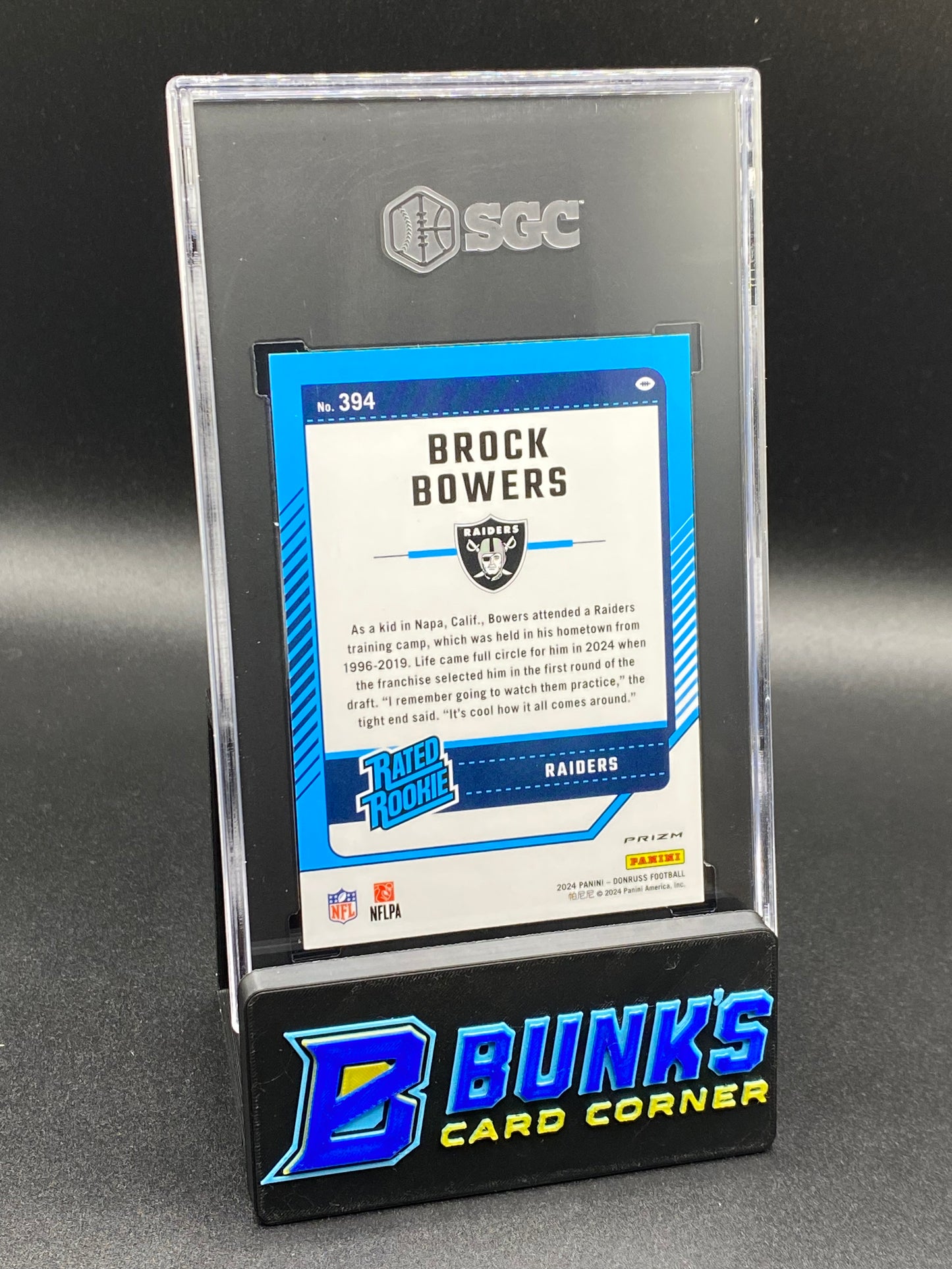 2024 Brock Bowers Red Pandora Prizm SGC 10 (Box B51)