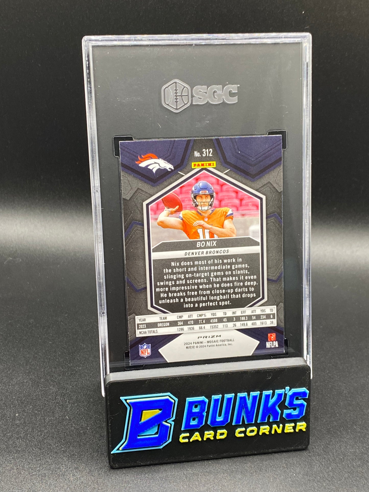 2024 Bo Nix Red Camo Prizm RC SGC 10 (Box B51)