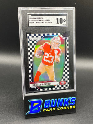 2024 Christian McCaffrey Black & White Checker Prizm SGC 10