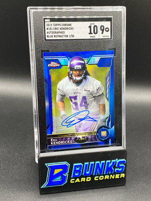 2015 Eric Kendricks Auto. Blue Refractor SGC 10/9