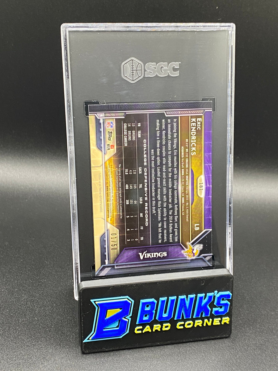 2015 Eric Kendricks Auto. Blue Refractor SGC 10/9