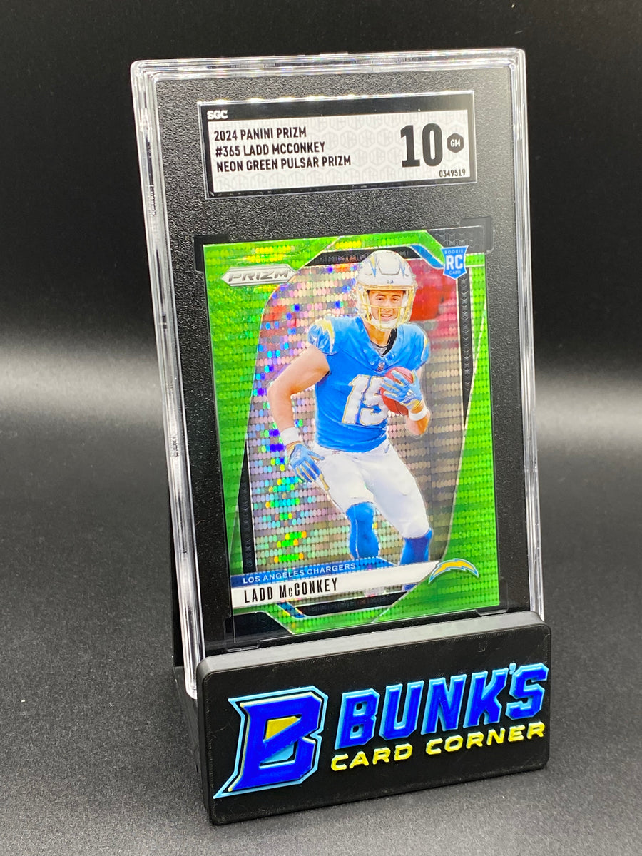 2024 Ladd McConkey Neon Green Pulsar Prizm SGC 10