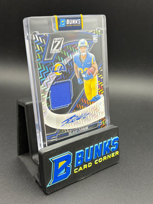 2024 Blake Corum Zenith Panini Z-Jersey Auto Patch RC 118/199