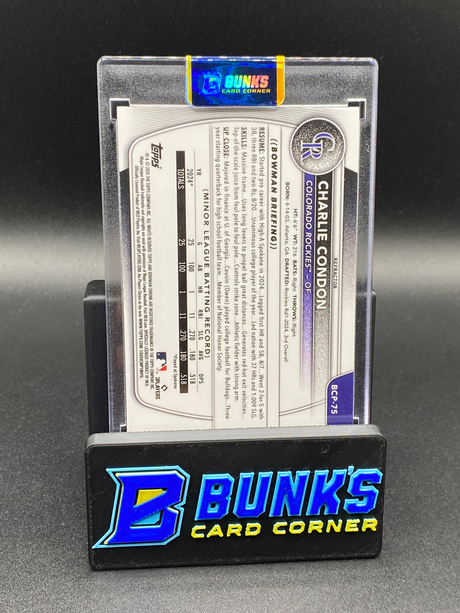 2025 Charlie Condon 1st Bowman Chrome Ref. RC