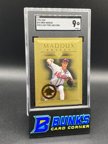 1996 Greg Maddux Gold Leaf Star SGC 9 (Box B51)