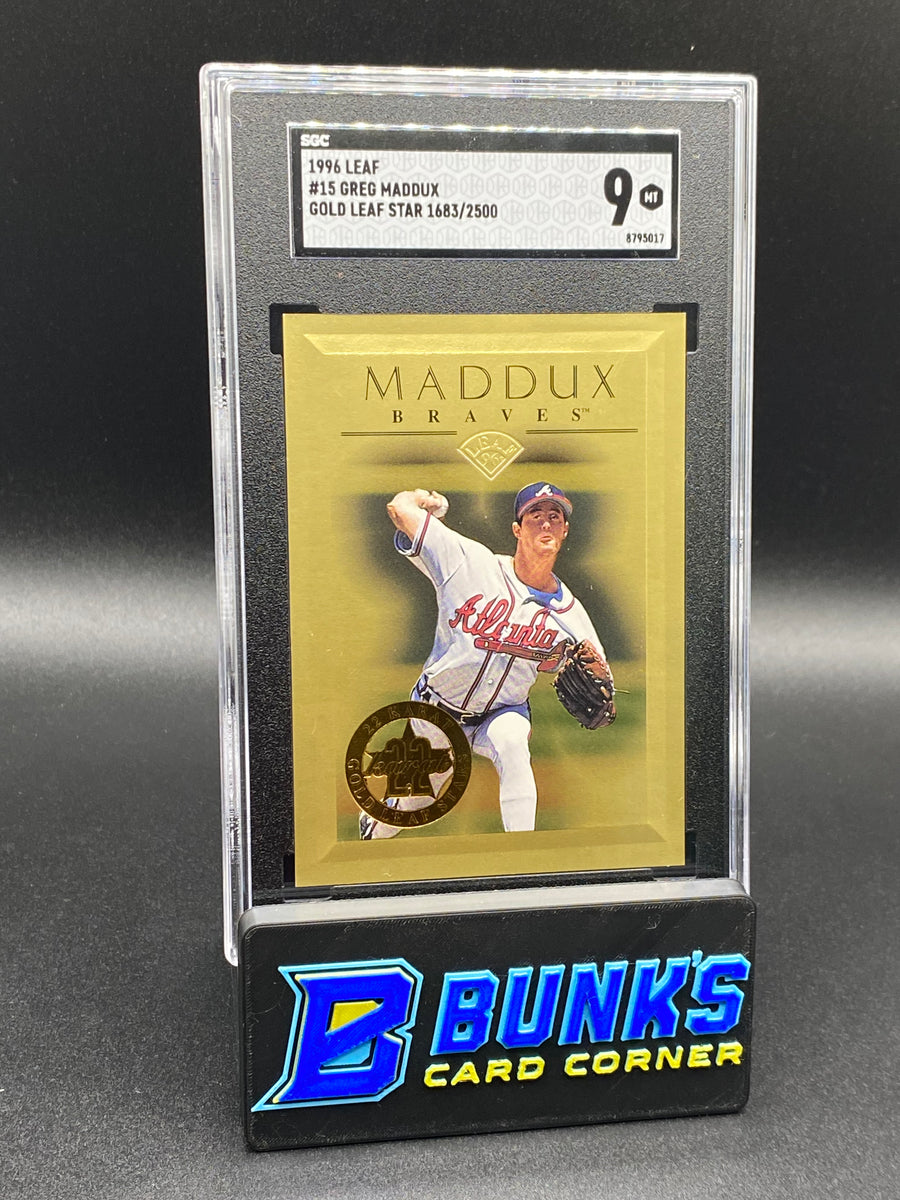1996 Greg Maddux Gold Leaf Star SGC 9