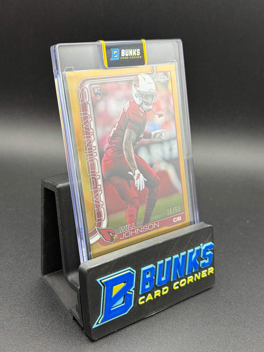 2025 Will Johnson Gold Topps Chrome RC 15/50