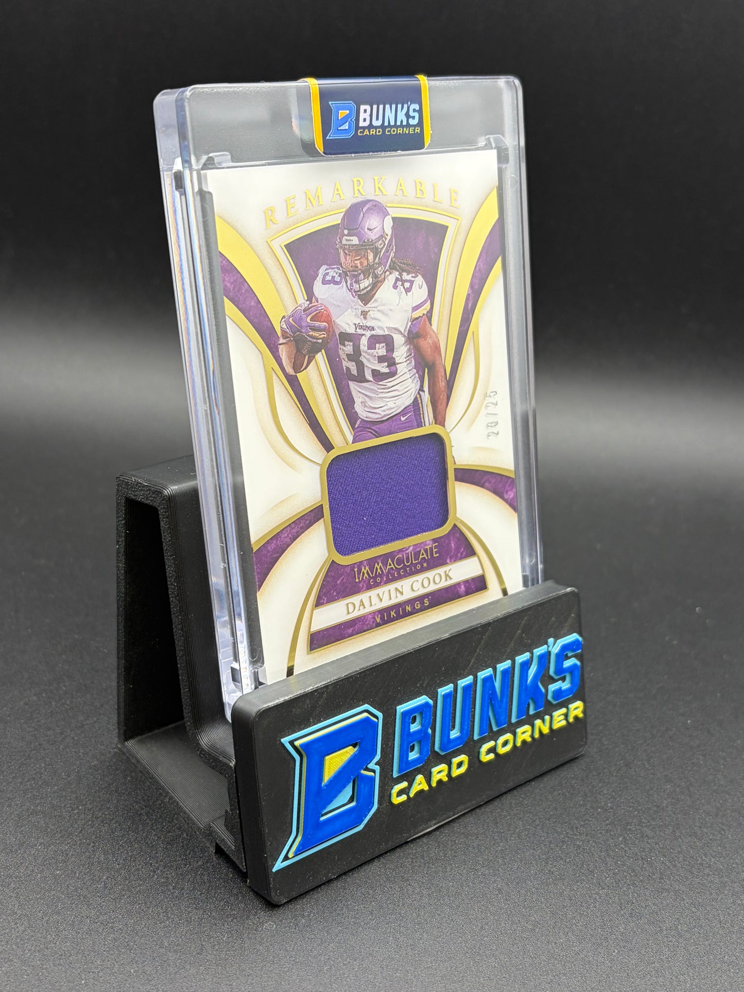 2020 Dalvin Cook Immaculate Collection Remarkable Patch 20/25