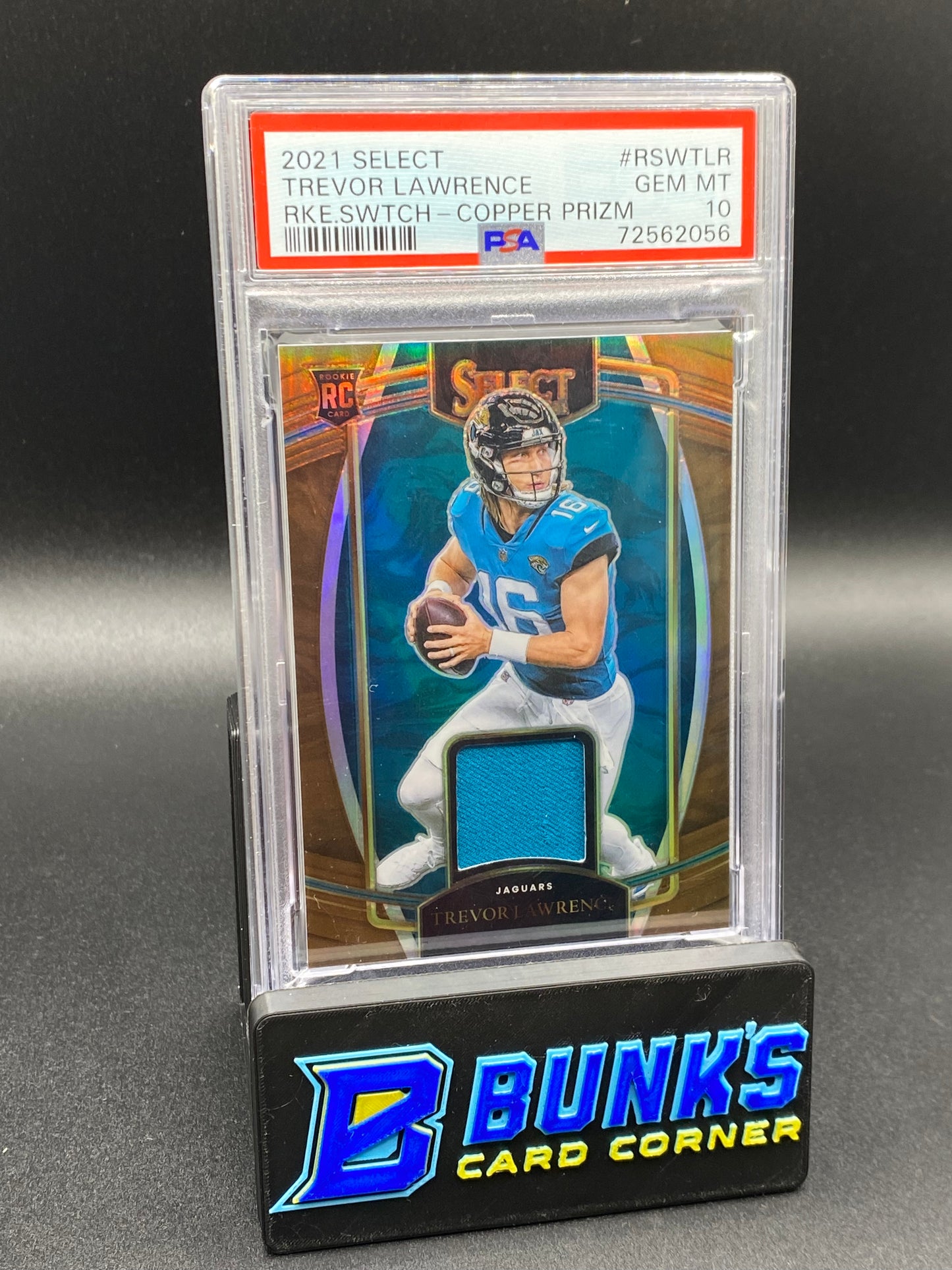 2021 Trevor Lawrence Swatch Copper Prizm RC PSA 10 (Box B52)