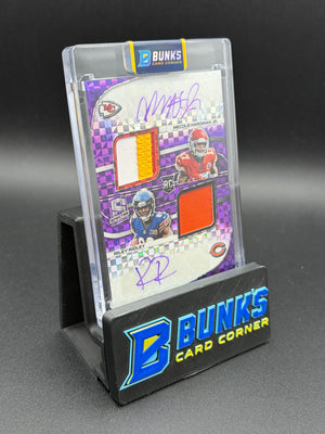 2019 Mecole Hardman Jr & Riley Ridley Spectra Prizm Purple Checkers RC 17/25