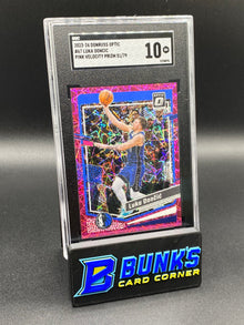 2023-24 Luka Doncic Pink Velocity Prizm SGC 10 (Box B52)