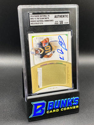 2018 Tre'Quan Smith Rookie Material Sig. Holo Gold SGC Auto. 10