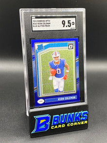 2024 Keon Coleman Blue Glitter Prizm RC SGC 9.5 Case Hit (Box B52)