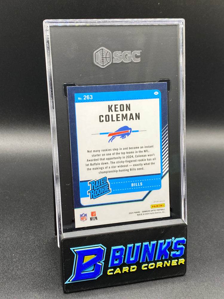 2024 Keon Coleman Blue Glitter Prizm RC SGC 9.5 Case Hit