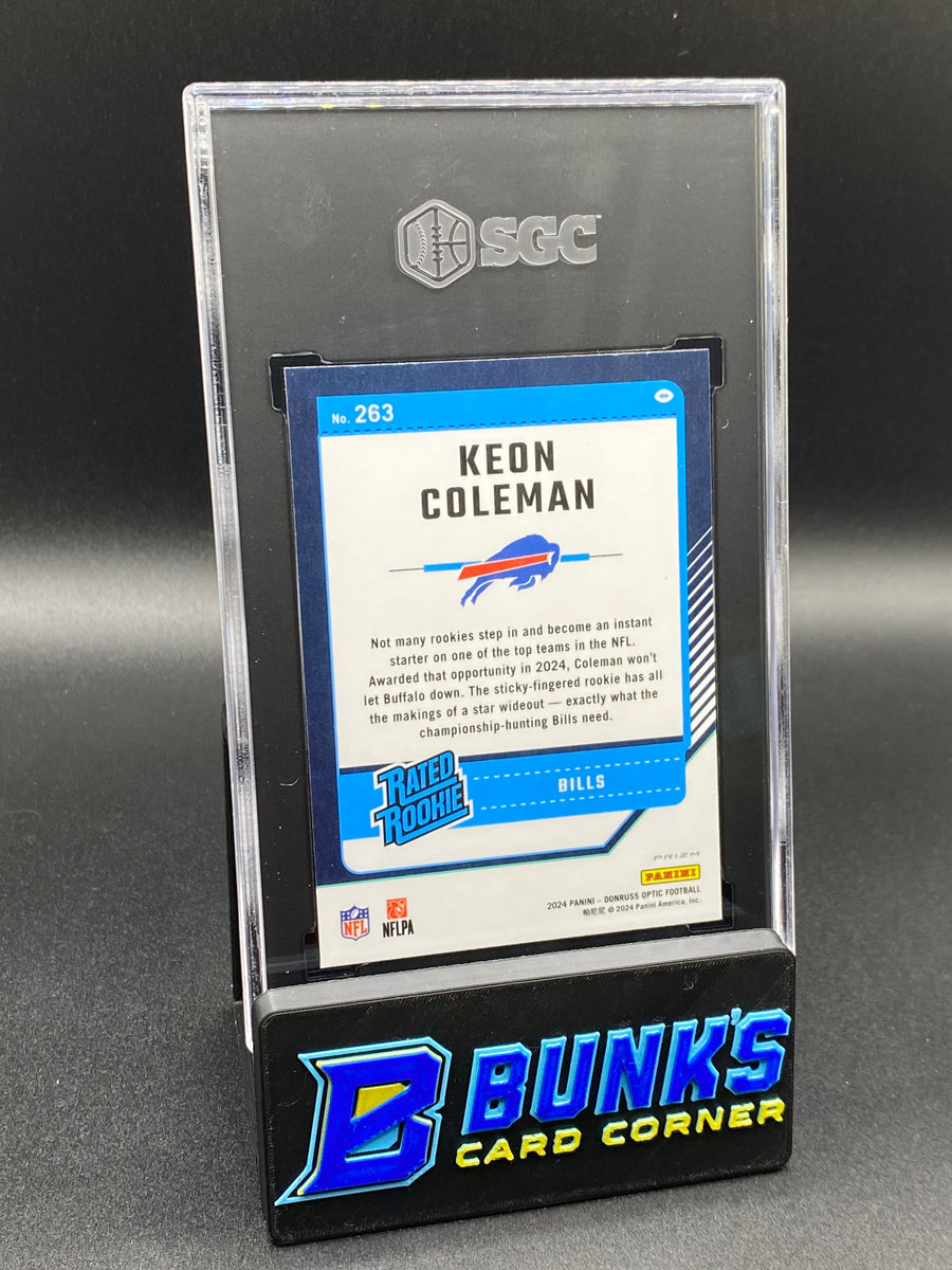 2024 Keon Coleman Blue Glitter Prizm RC SGC 9.5 Case Hit