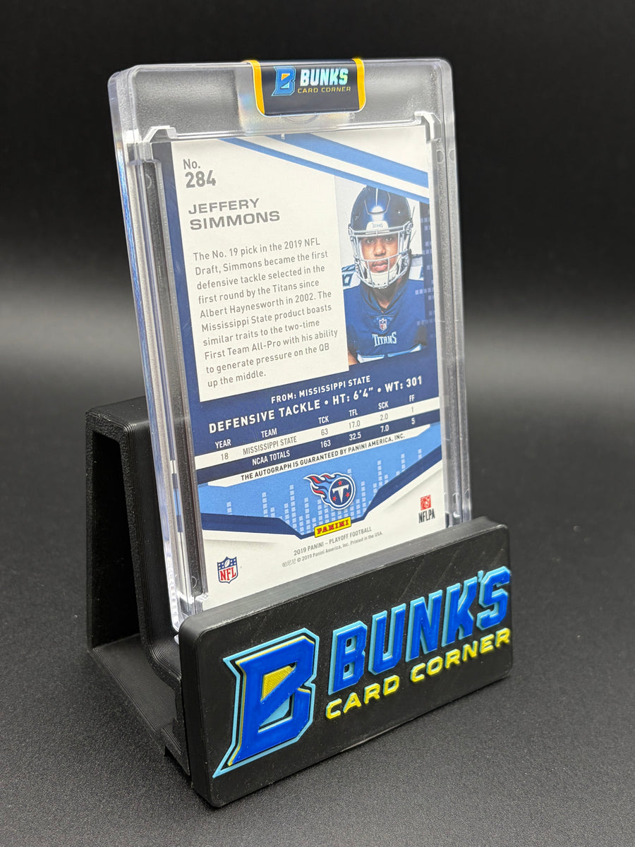 2019 Jeffery Simmons Playoff Panini Red Zone RC Auto