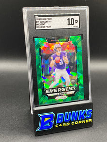 2024 JJ McCarthy Emergent Green Ice Prizm SGC 10 (Box B52)