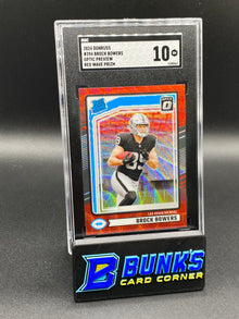 2024 Brock Bowers Red Wave Prizm RC SGC 10 (Box B52)