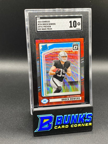 2024 Brock Bowers Red Wave Prizm RC SGC 10 (Box B52)