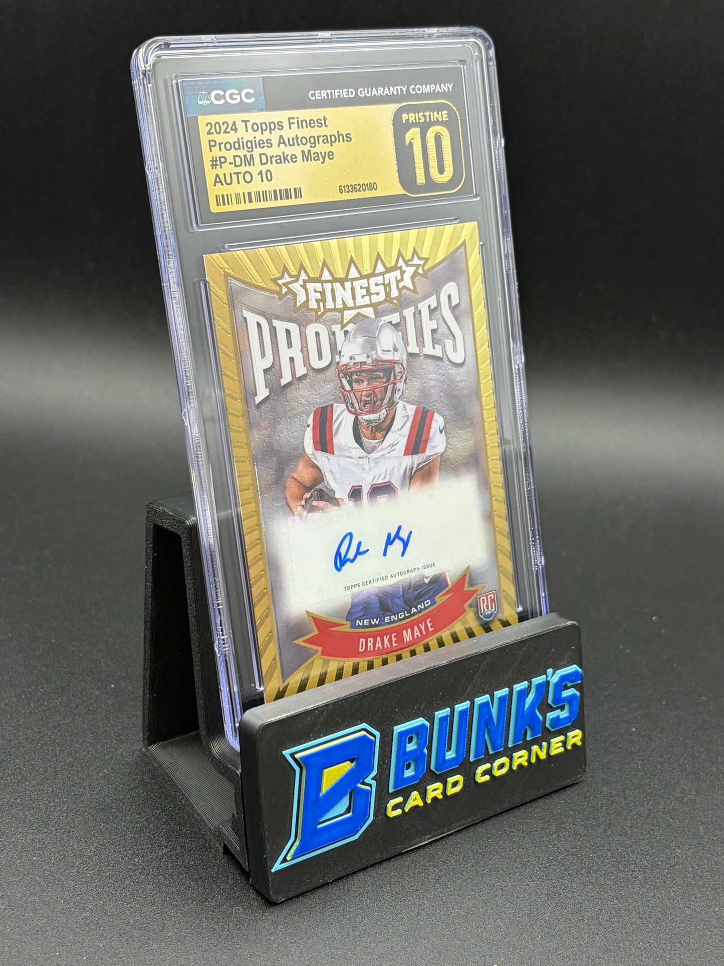 2024 Drake Maye Prodigies Finest Auto 10 CGC Pristine 10 RC