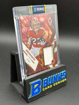 2022 Christian McCaffrey Phoenix Panini Fire Fabrics 6/75