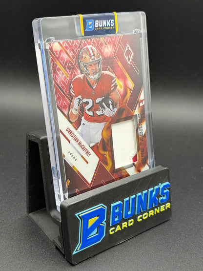 2022 Christian McCaffrey Phoenix Panini Fire Fabrics 6/75