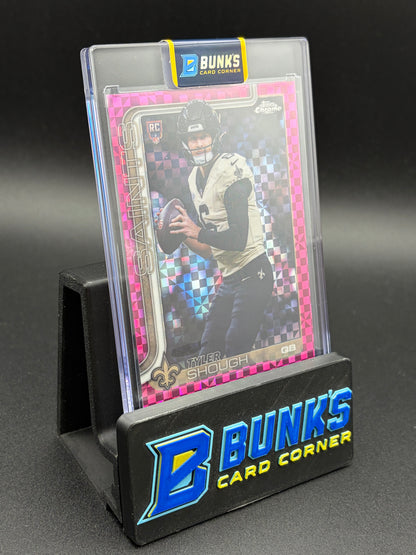 2025 Tyler Shough Pink X-Fractor Topps RC