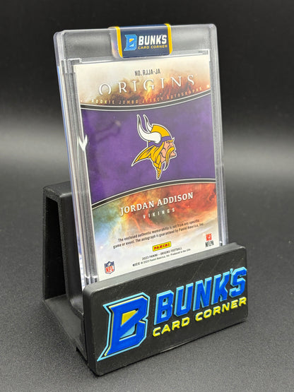 2023 Jordan Addison Origins Panini Rookie Jumbo Jersey Auto