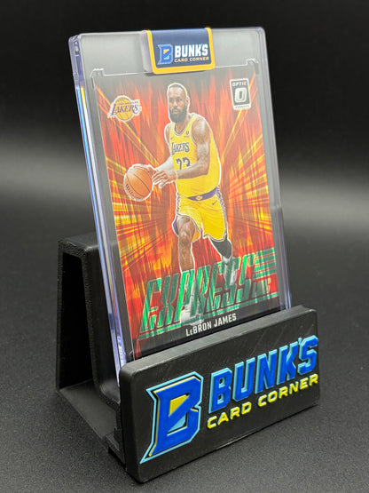 2024-25 LeBron James Green & Orange Shock Donruss Optic 143/149
