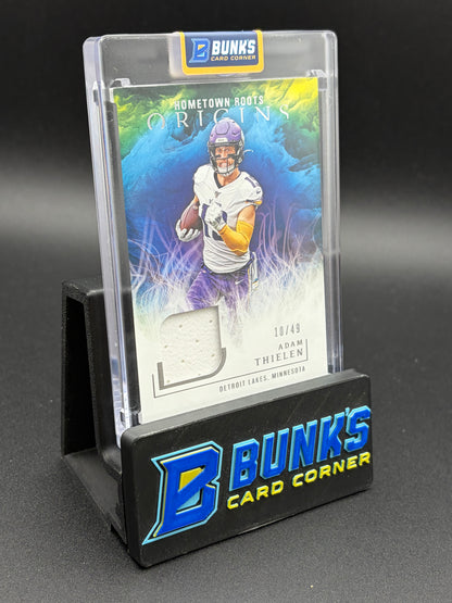 2020 Adam Thielen Origins Panini Hometown Roots Patch 10/49