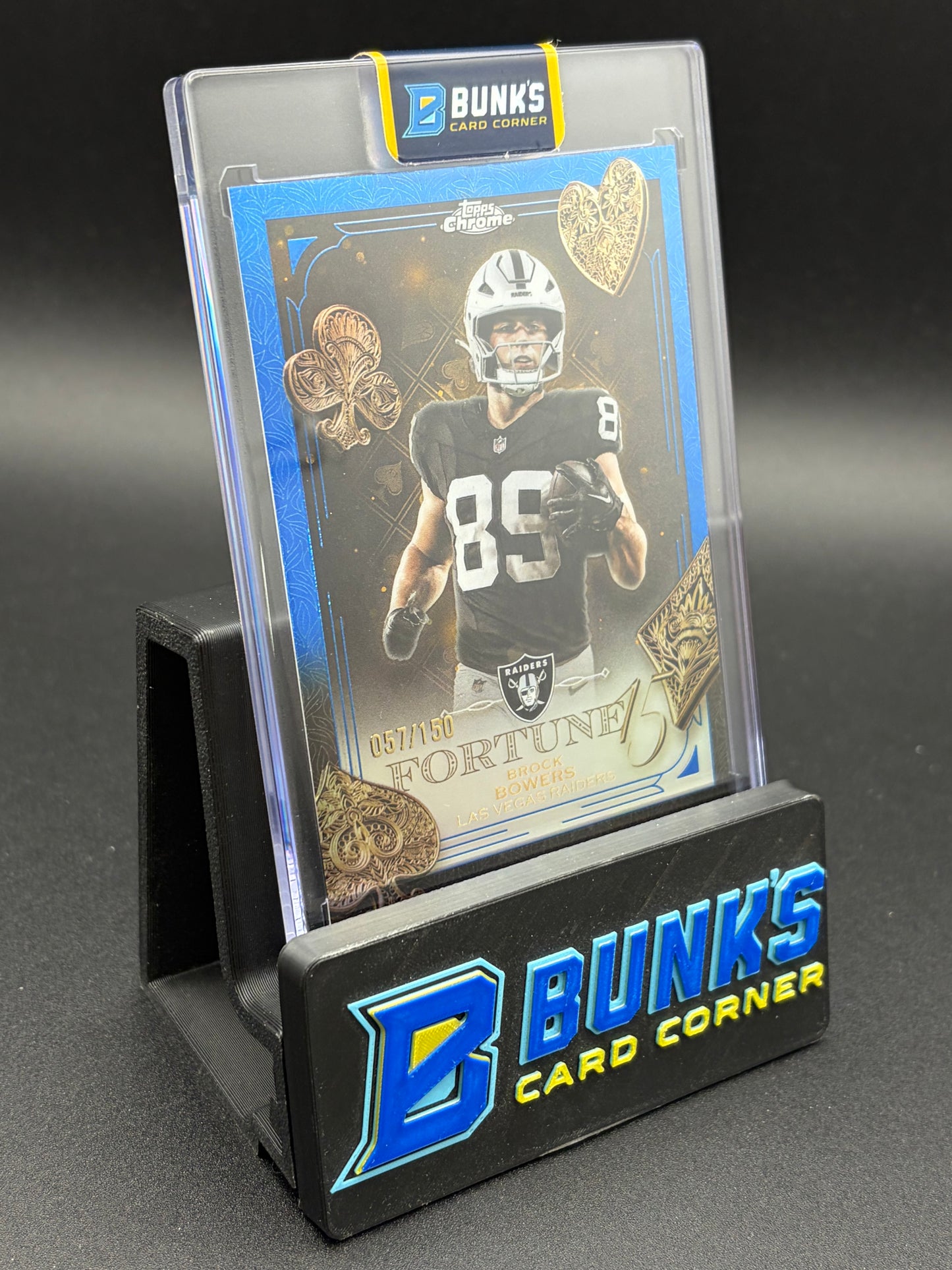 2025 Brock Bowers Fortune 15 Blue Refractor 57/150