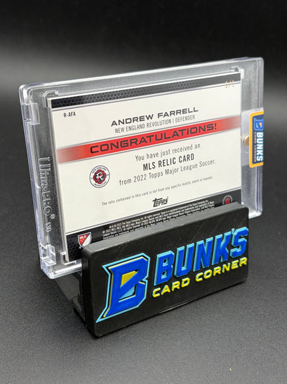 2022 Andrew Farrell MLS Relic Topps Major League 1/1