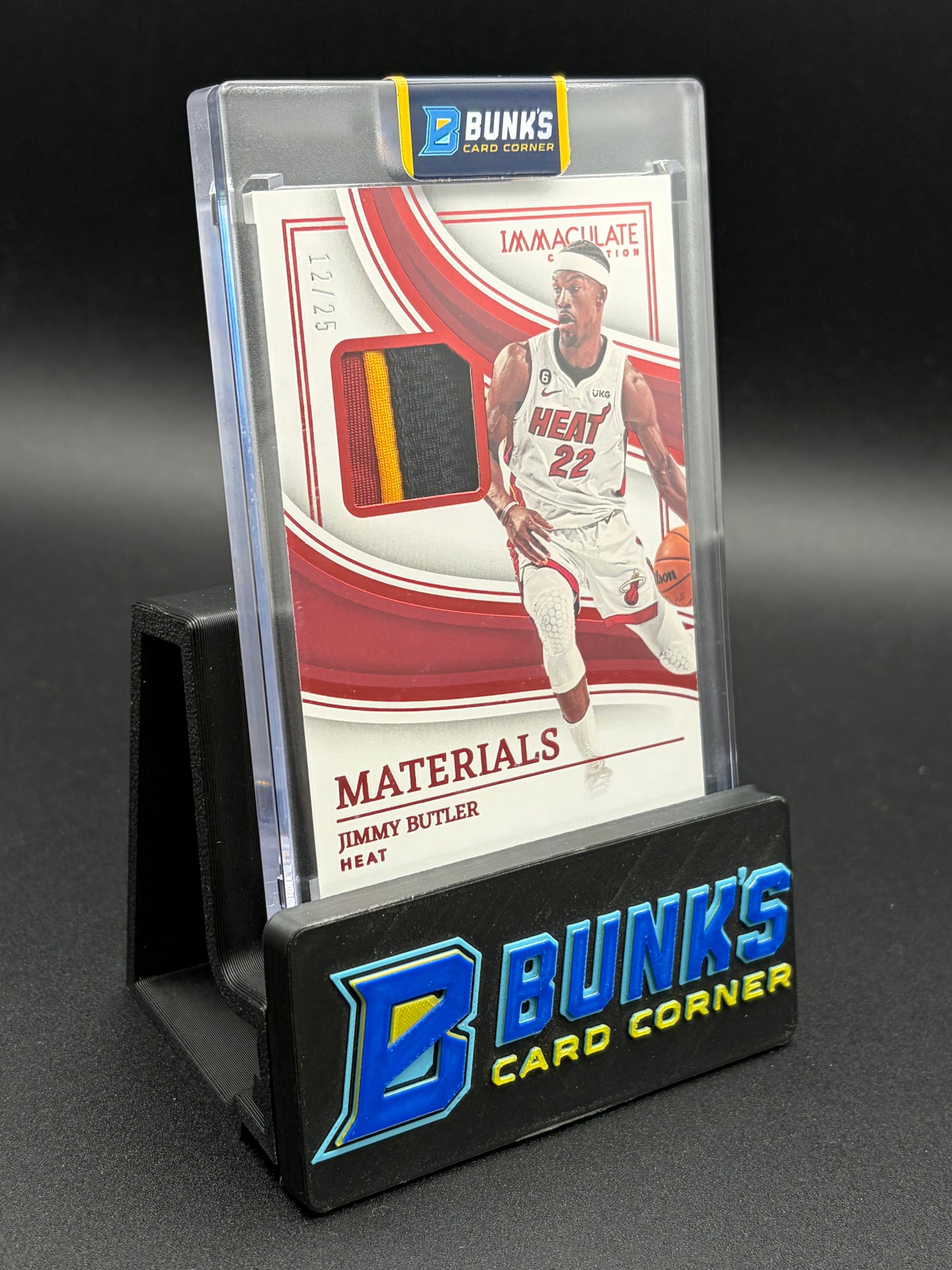 2022-23 Jimmy Butler Immaculate Collection Game Worn Material 12/25