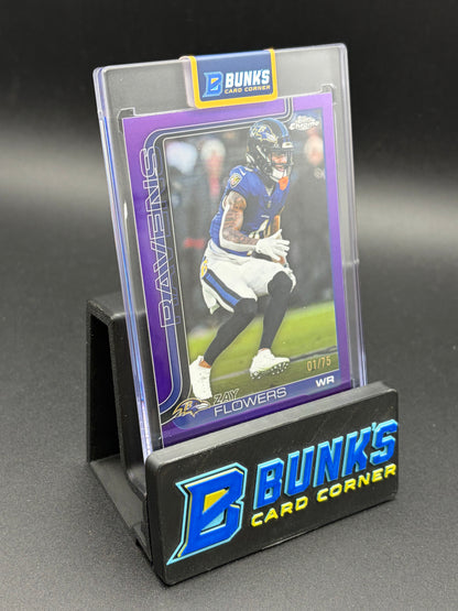 2025 Zay Flowers Purple Topps Chrome 1/75