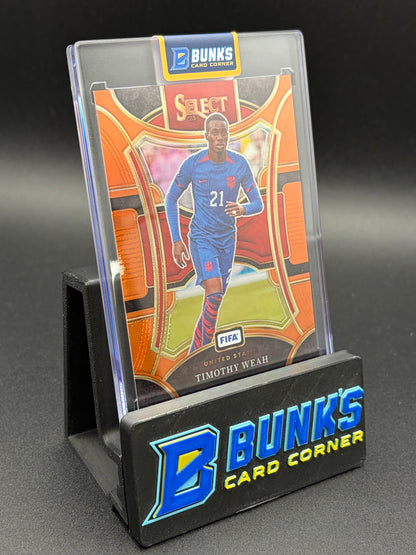 2023-24 Timothy Weah Select Prizm Fifa Orange 35/49