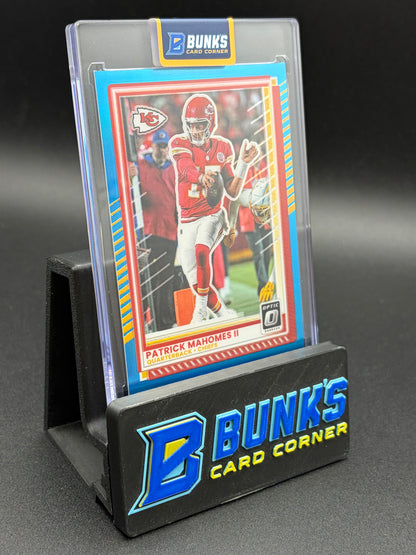 2025 Patrick Mahomes II Donruss Optic Blue & Red 281/399