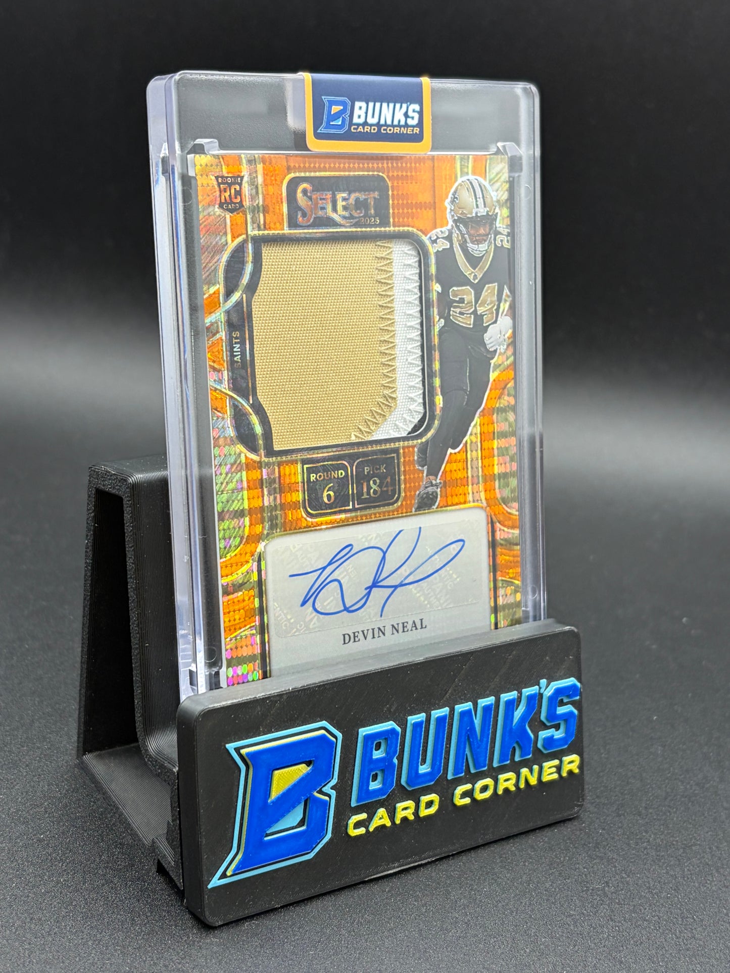 2025 Devin Neal Prime Selection Enclosed Memorabilia Orange RC 1/45