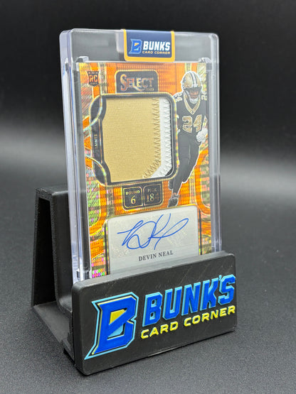 2025 Devin Neal Prime Selection Enclosed Memorabilia Orange RC 1/45