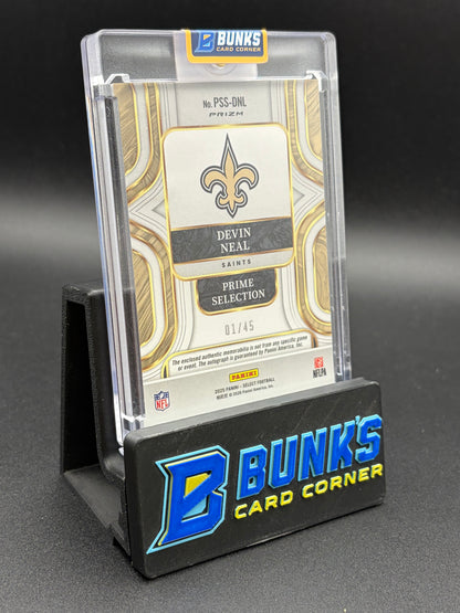 2025 Devin Neal Prime Selection Enclosed Memorabilia Orange RC 1/45