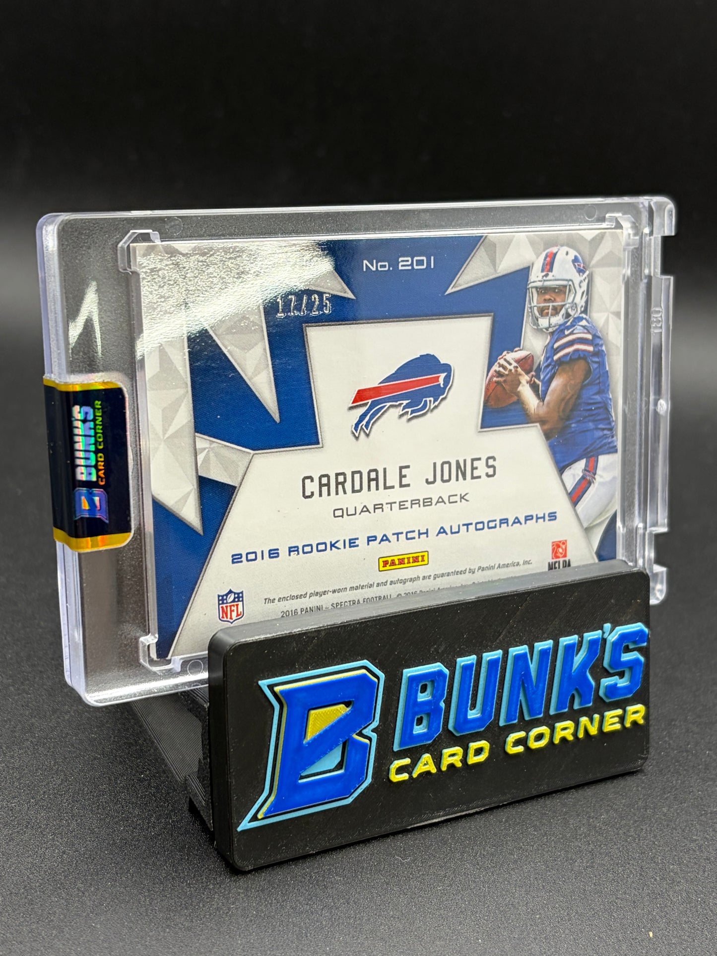 2016 Cardale Jones Rookie Patch Auto Spectra Green RC 17/25