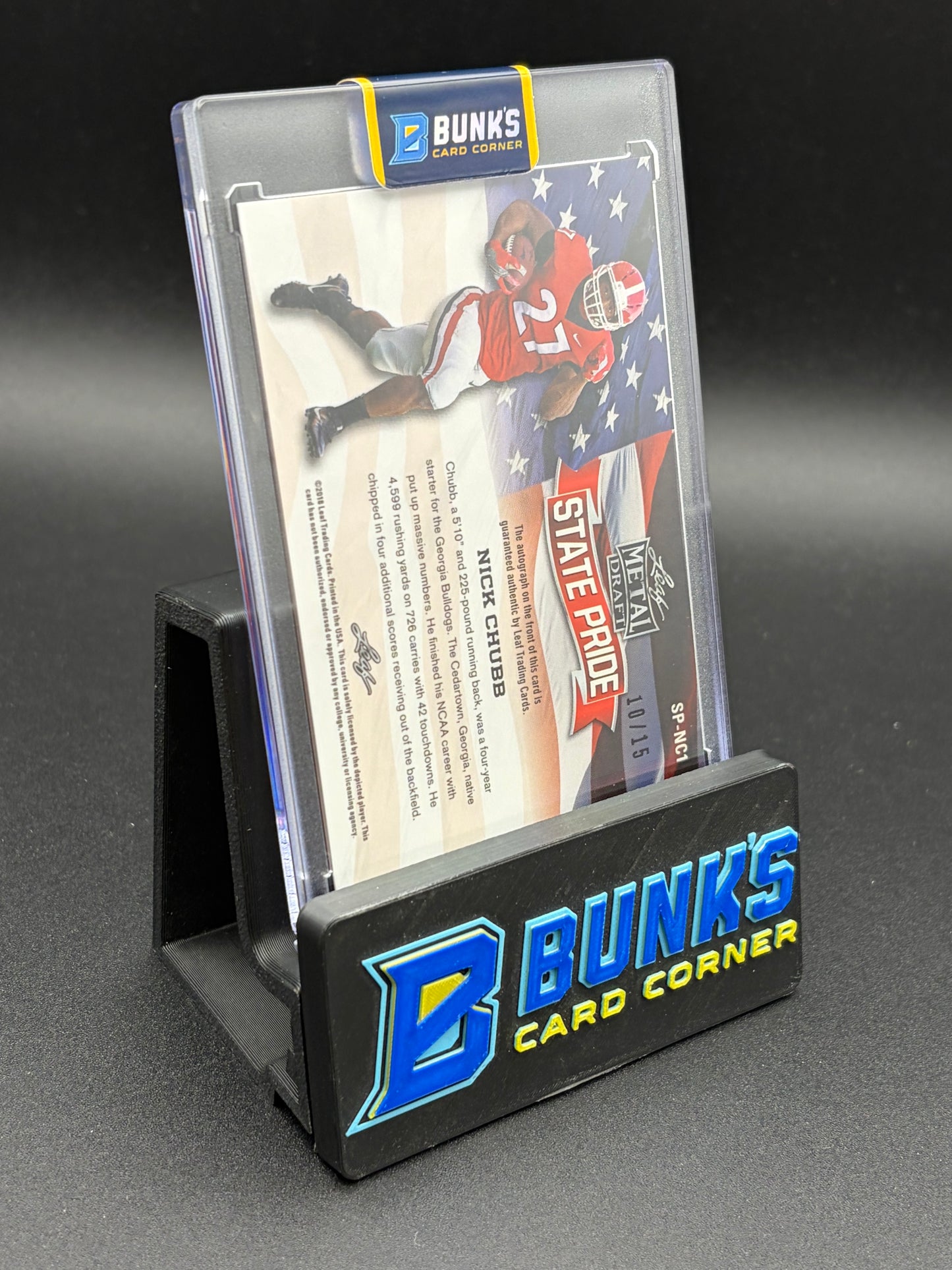 2018 Nick Chubb Leaf Metal Draft State Pride 10/15