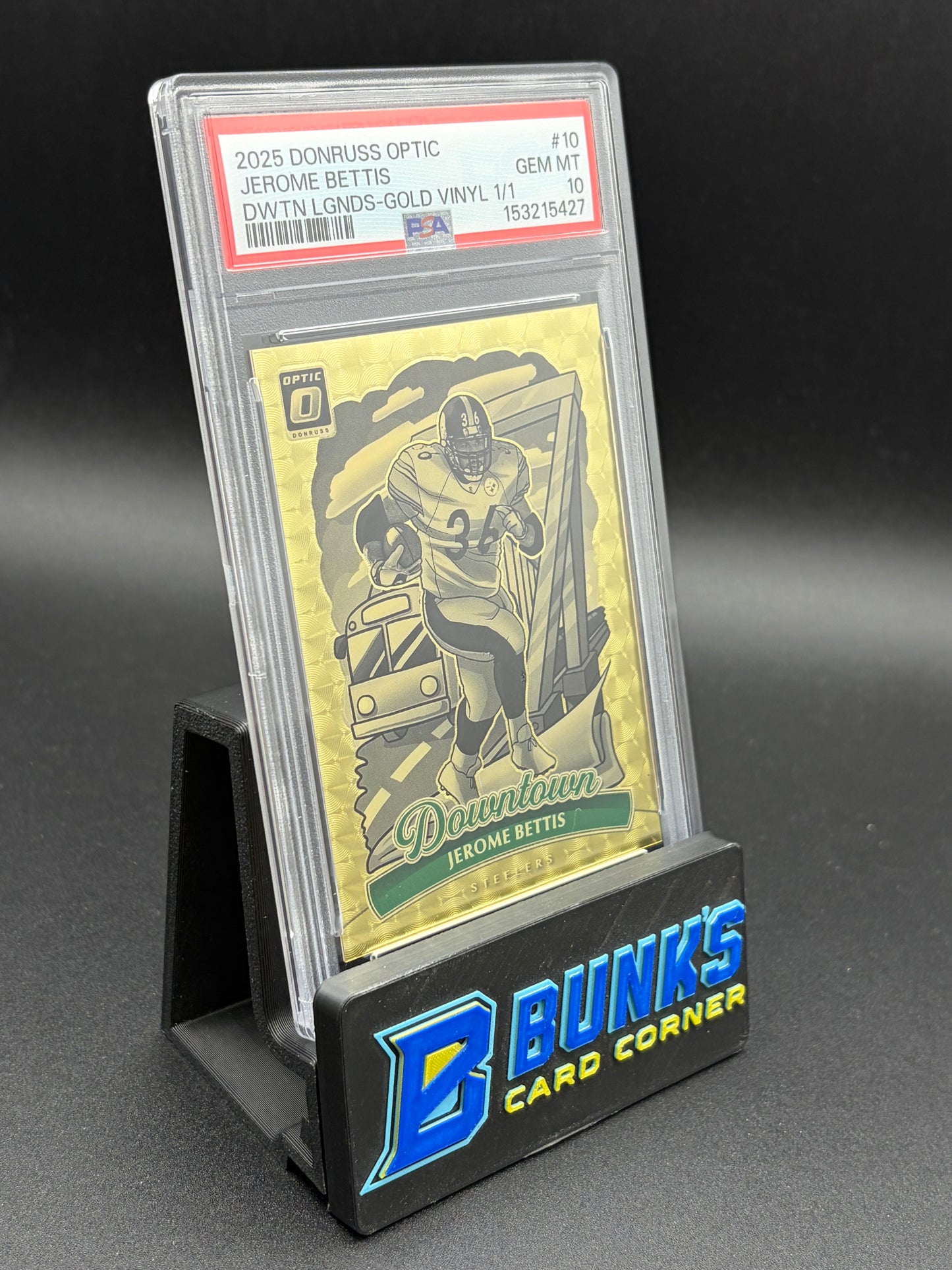 2025 Jerome Bettis Downtown Gold Vinyl 1/1 PSA 10