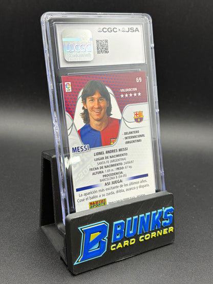 2007-08 Lionel Messi Panini Megacracks CGC + JSA AU Auto 8