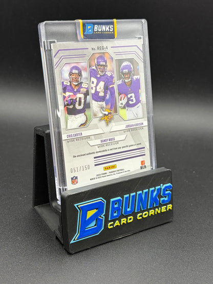 2023 Cris Carter & Randy Moss & Jordan Addison Phoenix Regeneration 51/150