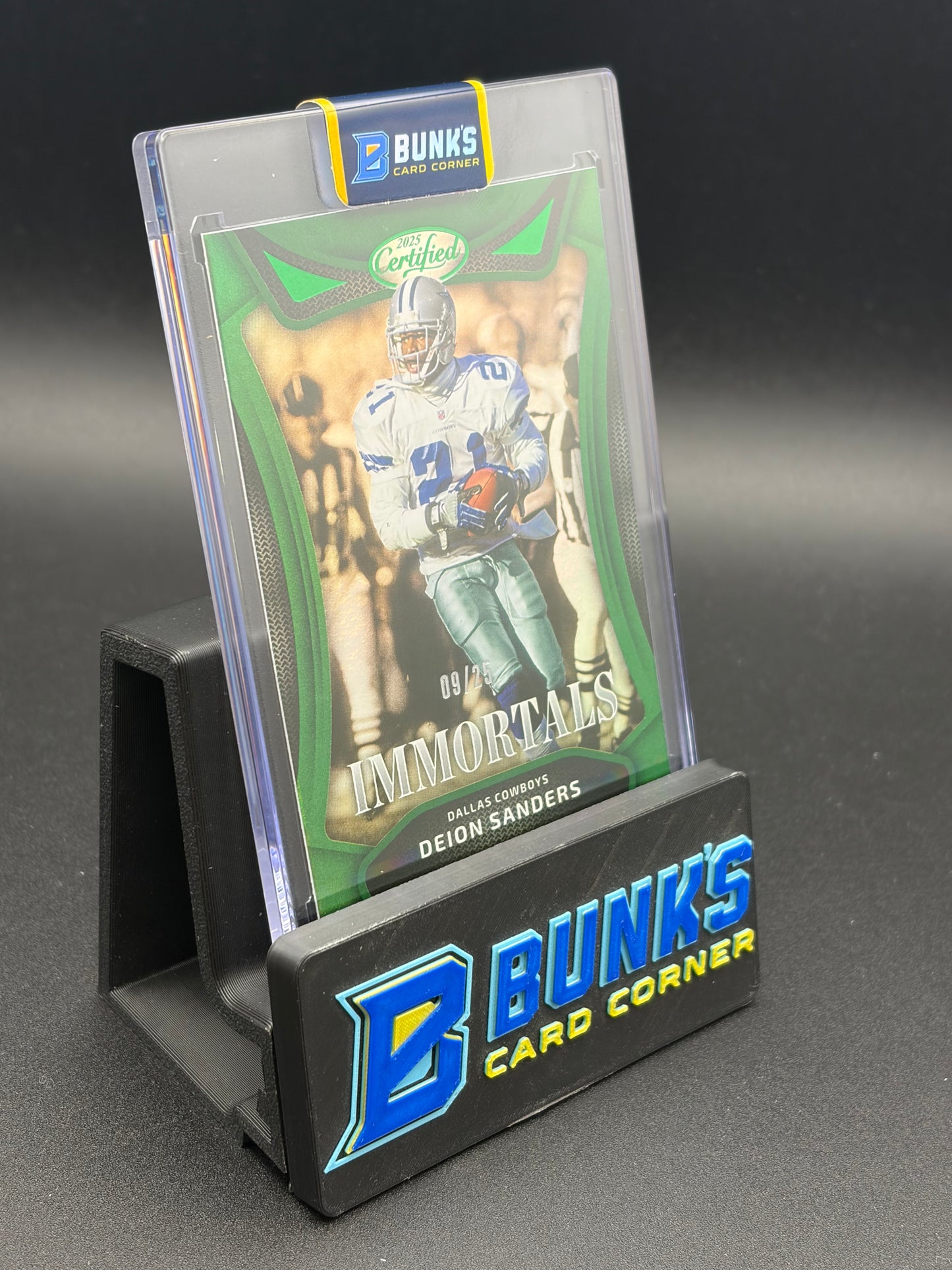 2025 Deion Sanders Certified Panini Green Mirror Immortals 9/25