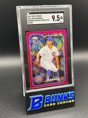 2024 Shota Imanaga Magenta Speckle Ref. RC SGC 9.5