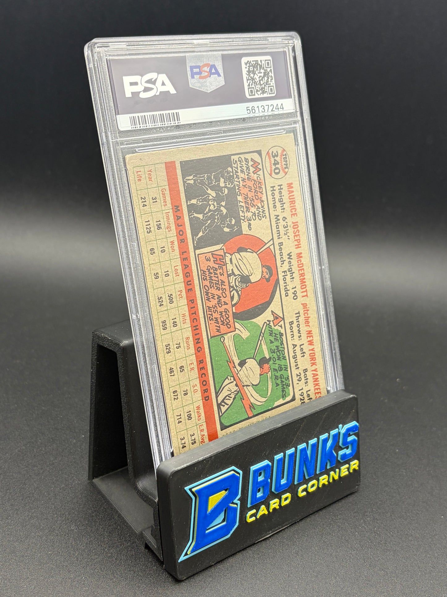 1956 Mickey McDermott PSA 4