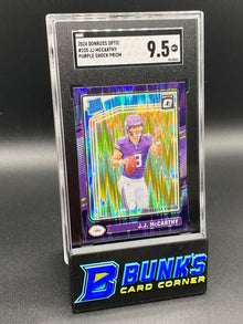 2024 JJ McCarthy Purple Shock Prizm Color Match RC SGC 9.5 (Box B54)