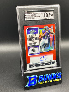 2023 Zay Flowers Auto. Variation Red Prizm RC SGC 10/9 (Box B54)